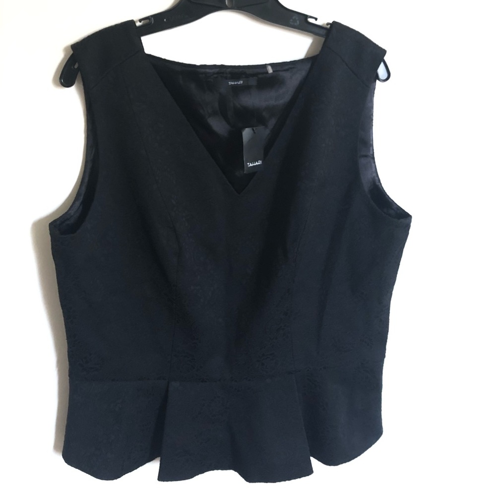 Stunning Tahari Black formal top